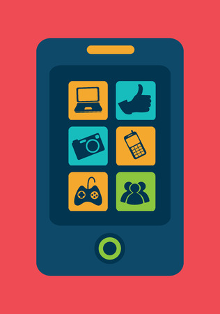 technology design over pink background vector illustrationのイラスト素材