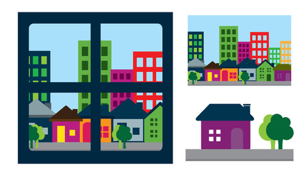 real estate over white  background vector illustration のイラスト素材