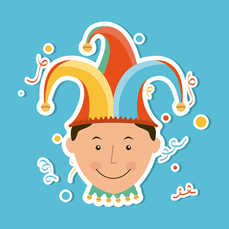 april fools day over  blue background vector illustrationのイラスト素材