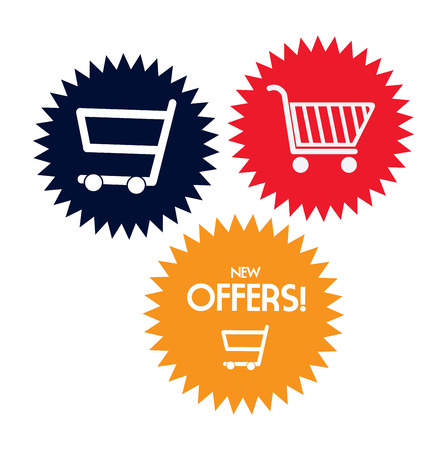 shopping design over white background vector illustrationのイラスト素材