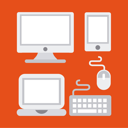 business icon over orange  background vector illustrationのイラスト素材