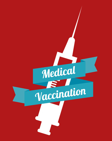 medical dsign over  red background vector illustration  のイラスト素材