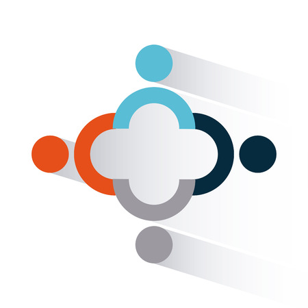 teamwork design over   white background vector illustration のイラスト素材