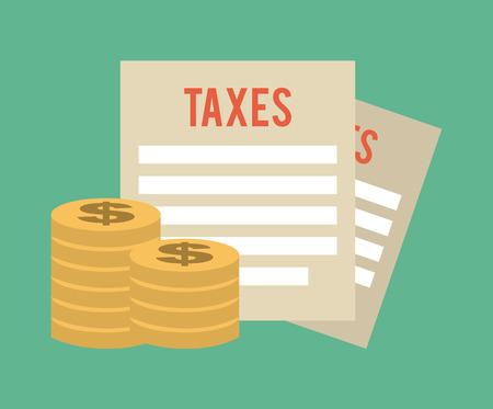 business icon over blue background のイラスト素材