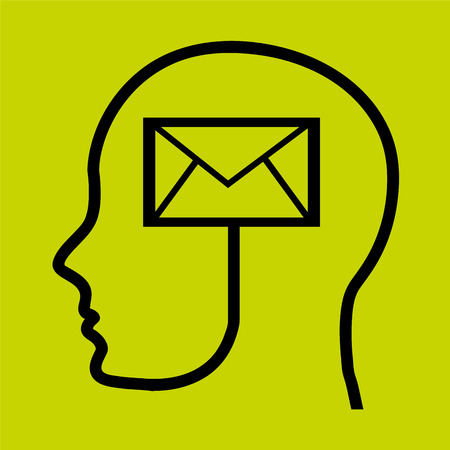 think design over green background のイラスト素材