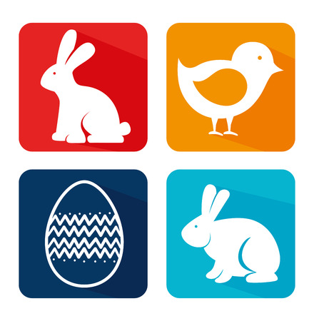 happy easter over  white   background vector illustrationのイラスト素材