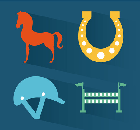 horse design over blue background illustrationのイラスト素材