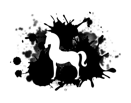 horse design over white background illustrationのイラスト素材