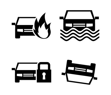 Car insurance design over white background illustrationのイラスト素材