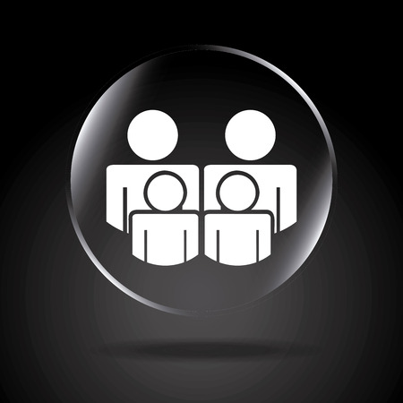 Family insurance design over black background illustration のイラスト素材