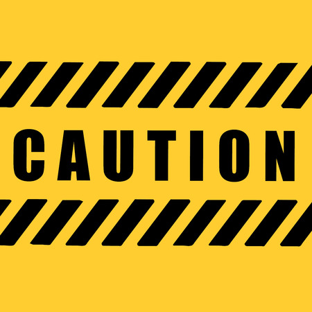 caution design over yellow background vector illustration のイラスト素材