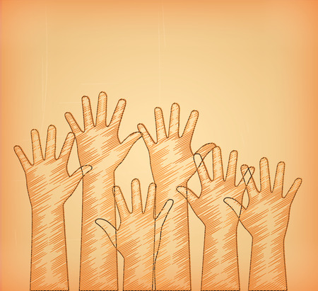 teamwork design over vintage background vector illustration のイラスト素材