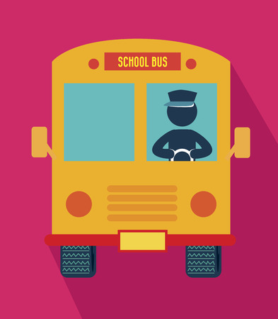 school bus over pink background vector illustration  のイラスト素材