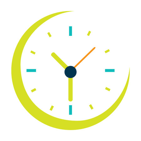 time watch over  background white vector illustration