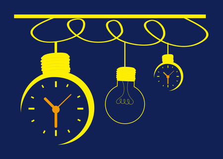 time design over blue background vector illustrationのイラスト素材