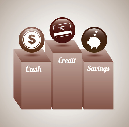 Finance design over beige  background vector illustration のイラスト素材