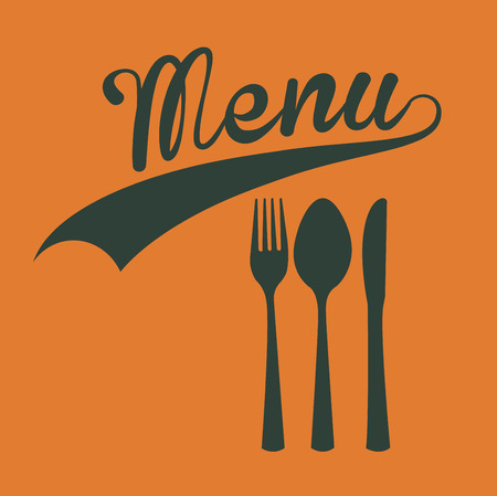 menu design over yellow  background vector illustration   のイラスト素材