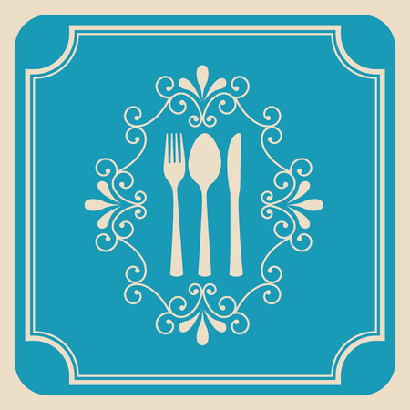 menu design over blue background vector illustration   のイラスト素材