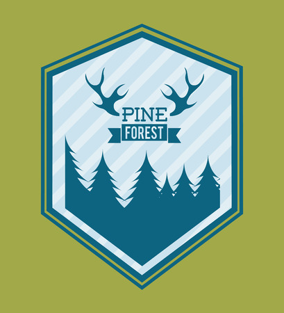 forest design over green  background vector illustration のイラスト素材