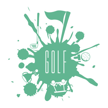golf design over white background vector illustrationのイラスト素材