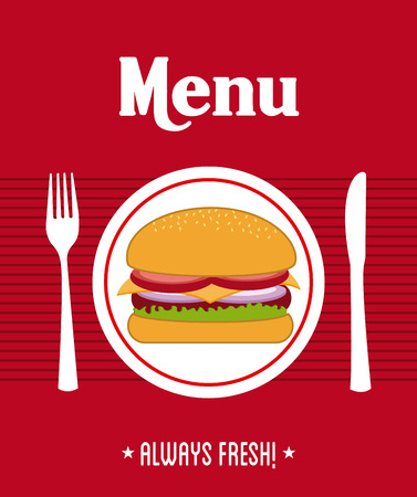 menu design over  red  background vector illustration   のイラスト素材