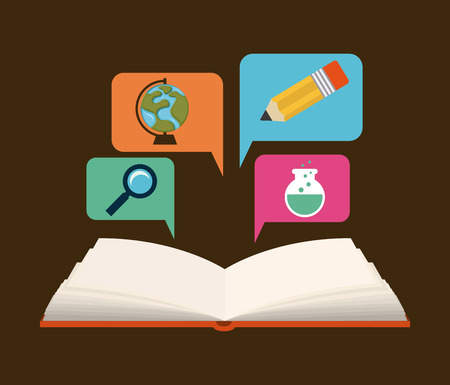 school design over brown  background vector illustrationのイラスト素材