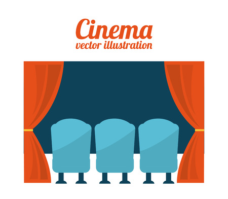 cinema design over white background vector illustrationのイラスト素材