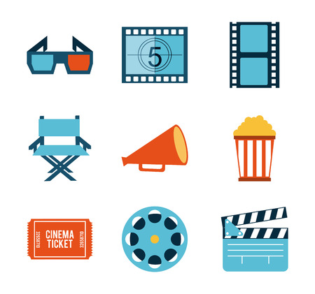 cinema design over white background vector illustrationのイラスト素材