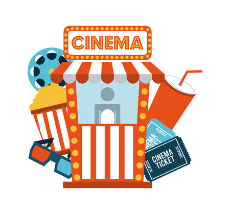 cinema design over white background vector illustrationのイラスト素材