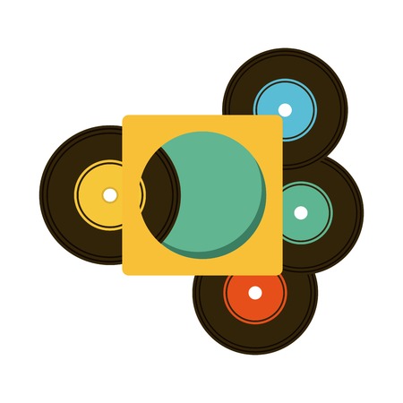 Music elements with flat desiign, Vector illustrationのイラスト素材