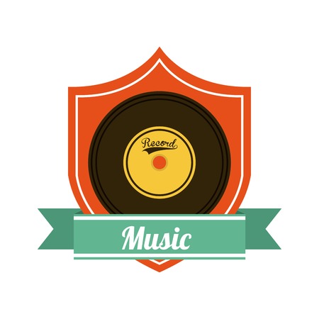 Music elements with flat desiign, Vector illustrationのイラスト素材