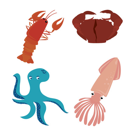 sea food design over white background vector illustrationのイラスト素材