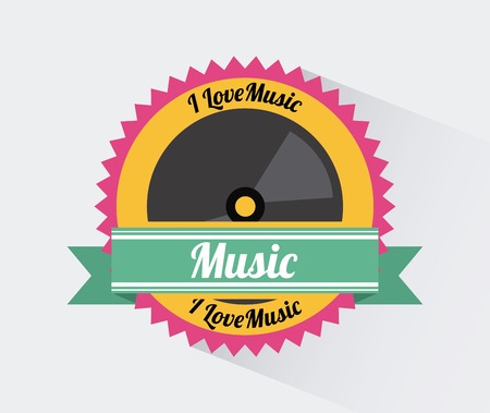 Music elements with flat desiign, Vector illustrationのイラスト素材