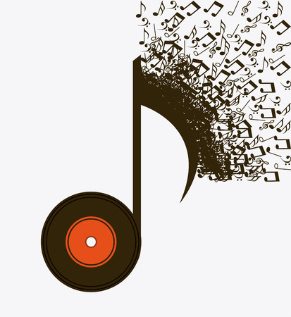 Music elements with flat desiign, Vector illustrationのイラスト素材