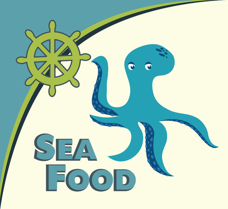 sea food octopus design vector illustrationのイラスト素材