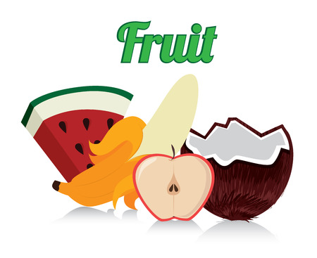fruits design over white background vector illustration    のイラスト素材