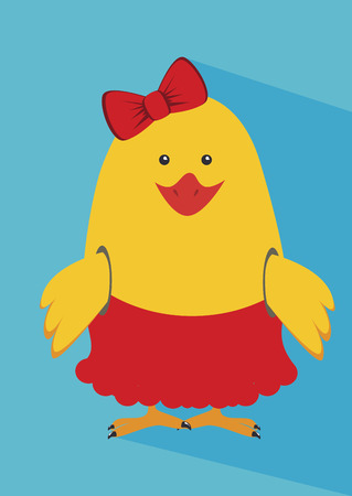 50s chicken ladie  design over blue background vector illustration のイラスト素材