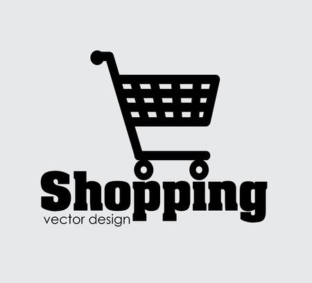 shopping cart design over white  background vector illustrationのイラスト素材