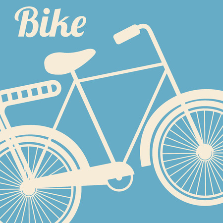 retro style  bike design over blue background vector illustrationのイラスト素材