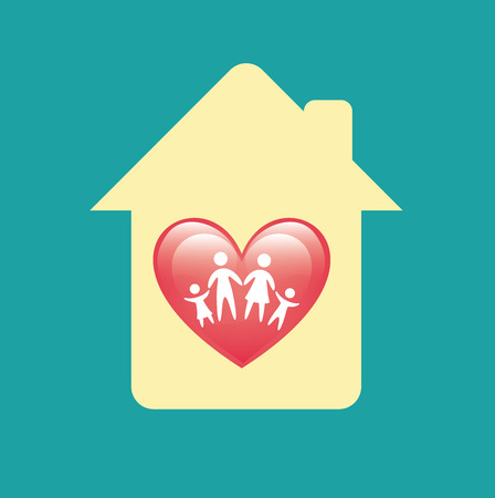 family design over blue background vector illustrationのイラスト素材