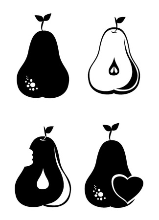 fruits pear design over background. vector illustrationのイラスト素材