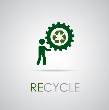 ecology design over gray background vector illustrationのイラスト素材