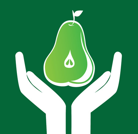 fruits pear design over background vector illustrationのイラスト素材