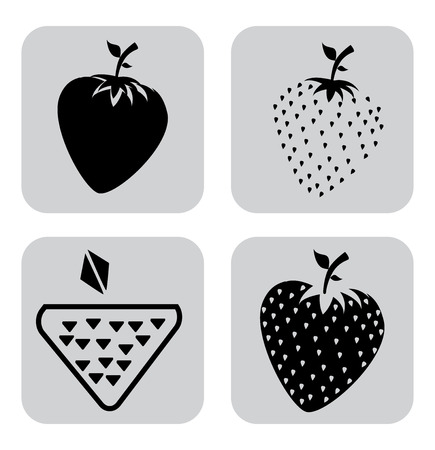 fruits icons design over gray  background. vector illustrationのイラスト素材