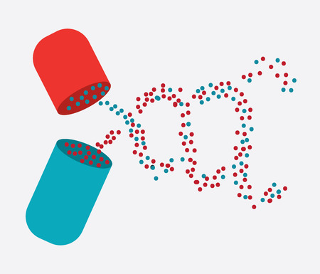 medical  pill design over gray background vector illustration  のイラスト素材