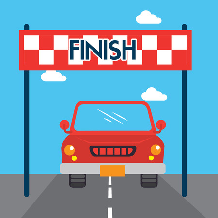 cars design over landscape background vector illustrationのイラスト素材
