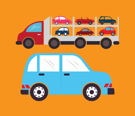 cars design over yellow background vector illustrationのイラスト素材