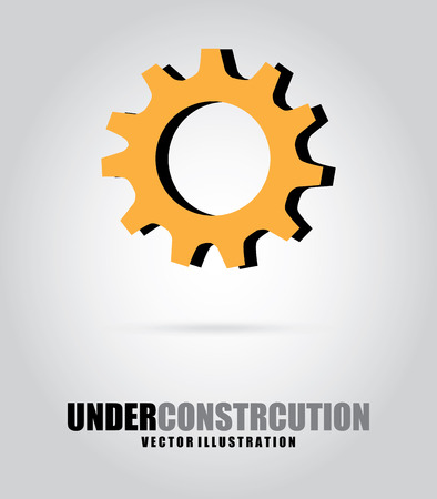 under construction over white background vector illustration のイラスト素材