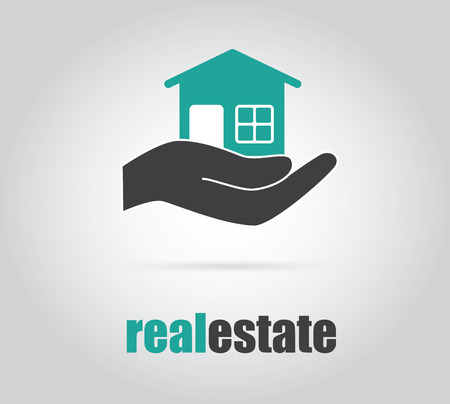 real estate over gray background vector illustration のイラスト素材