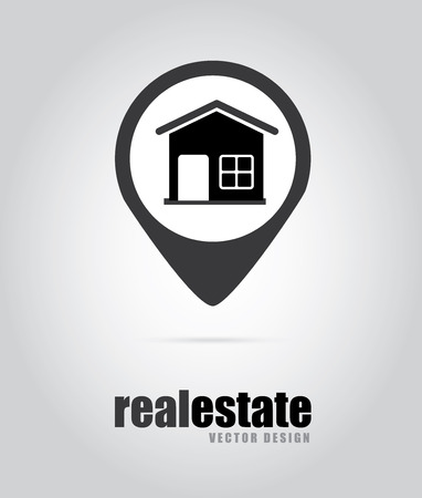 real estate over gray background vector illustration のイラスト素材